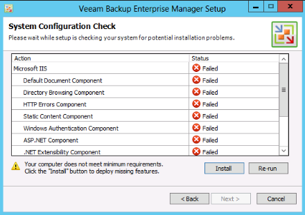 veeam backup and replication system requirements